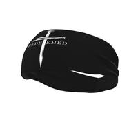 Headbands Jesus Christ Christian Redeemed Cross Nails Sweatband for Women Men-Yoga Sweat Band Elastic Wide Hair Bands for Sports Fitness
