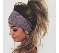 Headbands Mist Band Wrap Head Elastic Women Bandana Headband with Print on the Hair Hairband Tie (Grey, One Size)