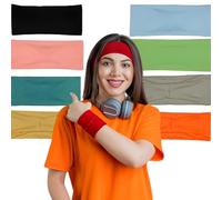 Headbands Pack-08 Elastic,Trendy Boho Headbands for Women,Exercise&Yoga(Spring)