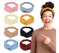 Headbands Pack-08 Elastic,Trendy Boho Headbands for Women,Exercise&Yoga(Spring)