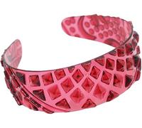 Headbands,Plastic Wide Headbands,Textured 3D Pineapple Pattern Headband,for Girls,Women (Red)