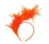 Headbands Shiny Bows Headbands for Birthday Parties Themed Events A Perfect Addition to Your Trip Headpiece Colorful Vintage Fancy Flapper Headband Headband for Women Performance (Orange, One Size)