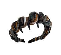 Headbands With Teeth - 16CM PP Yarn Wrapped Hair Hoop | Non Slip Wide Girl Headband Accessory | Styling Makeup Combing Tool | Ladies Teen Girls Home Travel Commuting Party Use Hairband