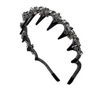 Headbands with Teeth,Artificial Pearl Hairband with Teeth Hoop | Anti-Slip Fashion Head Bands Decorative for Women Girls Bridesmaids Brides Party Wedding Holiday Music Festivals