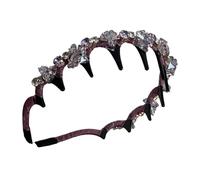 Headbands with Teeth,Elegant Braid Rhinestones Headbands with Teeth - Hair Hoop Anti-Slip Fashion Head Bands for Wedding Birthday Holiday Brides Party Bridesmaids Travel