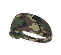 Headbands Yoga Workout Exercise Headbands Elastic Hair Bands Green Camo Army Camouflage 3D Print Headband Sweatbands for working, workout, yoga, hiking