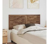 Headboard 140x55x3.5cm Solid Teak Wood Natural Wall-Mount 3D LayeredCharm