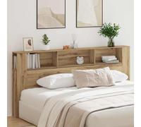 Headboard 220cm Slim Storage Shelf Artisan Oak Engineered Wood 102.5cm H EasyFit