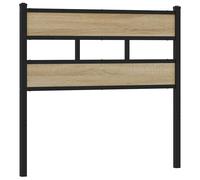 Headboard Bed Header Bed Headboard Brown Oak Steel and Engineered Wood vidaXL