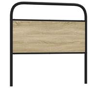 Headboard Bed Header Bedroom Bed Headboard Steel and Engineered Wood vidaXL