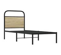 Headboard Bed Header Bedroom Bed Headboard Steel and Engineered Wood vidaXL