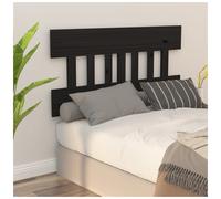 Headboard Black 163.5x81cm Solid Pine Wood Slim Wall-Mounted Sturdy Panel Extra