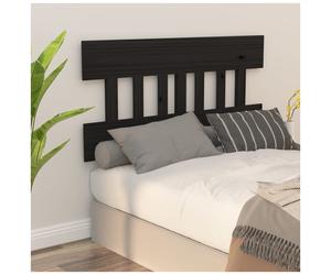 Headboard Black 163.5x81cm Solid Pine Wood Slim Wall-Mounted Sturdy Panel Extra