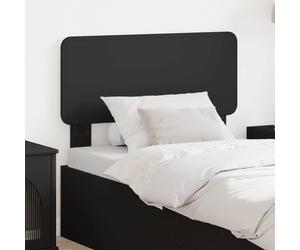 Headboard Black Oak 102x3x90cm Engineered Wood Modern Minimal Wall Support Panel