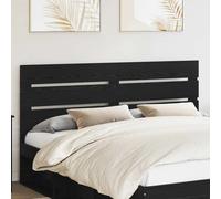 Headboard Black Oak 160cm Engineered Wood Rectangular 163x3x100cm Minimal Sleek