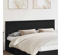 Headboard Black Oak 183x7x90cm Engineered Wood Modern Rectangular LowProfile Oak