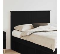 Headboard Black Oak Engineered Wood 123x7x100cm Wall-Mount Adjustable Slim Panel