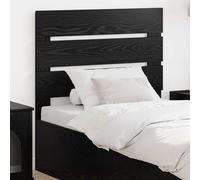 Headboard Black Oak Engineered Wood 93x3x100cm Modern Rectangular 90cmSlimPanel