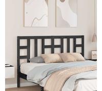 Headboard Black Solid Pine 166x100 cm Slim Wooden Bed Headboard Sturdy Support.