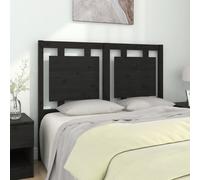 Headboard Black Solid Pine Wood 125.5x100 cm Rustic Bed Frame Backrest Support