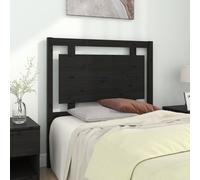 Headboard Black Solid Pine Wood 95.5x100 cm Rustic Sleek Bed Panel for Double UK