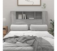 Headboard cabinet 120 cm Grey Sonoma Engineered Wood Wall-Mounted Bedside Shelf