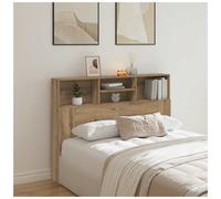 Headboard cabinet 140cm Artisan Oak engineered wood wall-mounted slim shelf unit