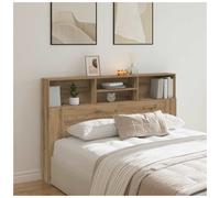 Headboard Cabinet 160x19x103.5cm Artisan Oak Engineered Wood Slim Wall Storage