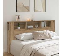 Headboard Cabinet 200 cm Artisan Oak Engineered Wood Wall-Mount Storage SlimFit
