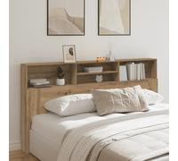 (artisan oak) vidaXL Headboard Cabinet Bedroom Bookcase Headboard Furniture Multi Colours