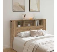 Headboard Cabinet Artisan Oak 160cm Wall-Mount Engineered Wood Slim Shelf Unit [EEK: Yes]