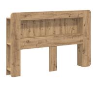Headboard Cabinet Artisan Oak 182x18.5x100 m Engineered Wood Storage Shelf Unit