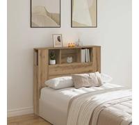 Headboard Cabinet Artisan Oak Engineered Wood Wall Mount Slim Shelf 120cm x19cm