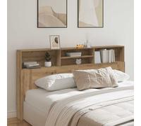 Headboard Cabinet Artisian Oak 200x19x103.5 cm Engineered Wood
