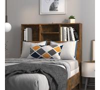 Vidaxl Headboard Cabinet Smoked Oak 100X19X103.5 Cm, Brown