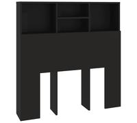 vidaXL Headboard Cabinet Black 100x19x103.5 cm