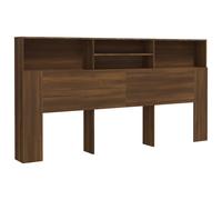 vidaXL Headboard Cabinet Old Wood 200x19x103.5 cm Engineered Wood (856874), Brown