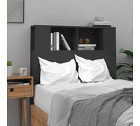 vidaXL Headboard Cabinet Black 100x18.5x102.5 cm