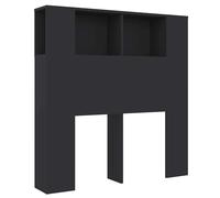 Headboard Cabinet Black 100x18.5x102.5 cm Indoor Bookcase vidaXL