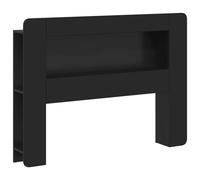 vidaXL Headboard Cabinet with Storage Black Engineered Wood