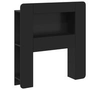 vidaXL Headboard Cabinet with Storage Black Engineered Wood