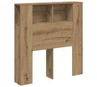 Headboard Cabinet Bookcase Bed Artisan Oak Engineered Wood vidaXL