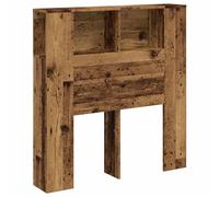 Headboard Cabinet Bookcase Wall Bed Old Wood Engineered vidaXL
