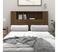 Headboard Cabinet Brown Oak 120cm Engineered Wood Slim Wall-Mounted Storage Box