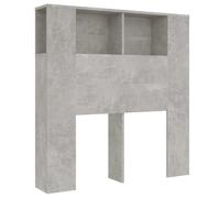 Headboard Cabinet Concrete Grey 100x18.5x102.5 cm Bed Backboard vidaXL