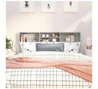 (concrete grey) vidaXL Headboard Cabinet Bedroom Bookcase Headboard Furniture Multi Colours