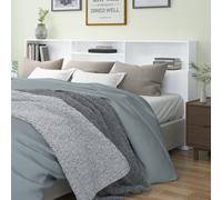 Headboard Cabinet Grey Sonoma 220x19x103.5cm Engineered Wood Storage Shelf Unit