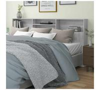 Headboard cabinet Grey Sonoma 220x19x103.5cm Engineered Wood Wall-Mounted Hidden