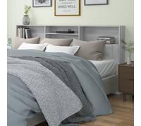 Headboard Cabinet Grey Sonoma Engineered Wood 220x19x103.5 Wall-mounted Shelves