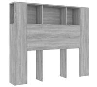 vidaXL Headboard Cabinet Bookcase Wall Bed Headboard Old Wood Engineered Wood